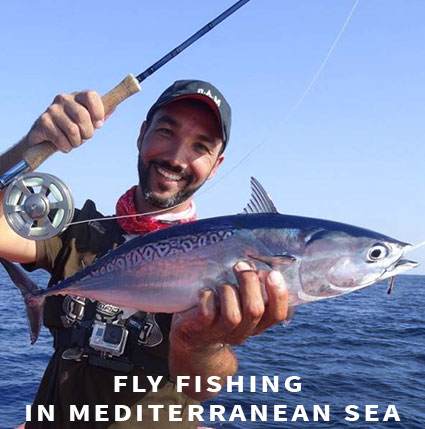 Fly fishing in the Mediterranean sea